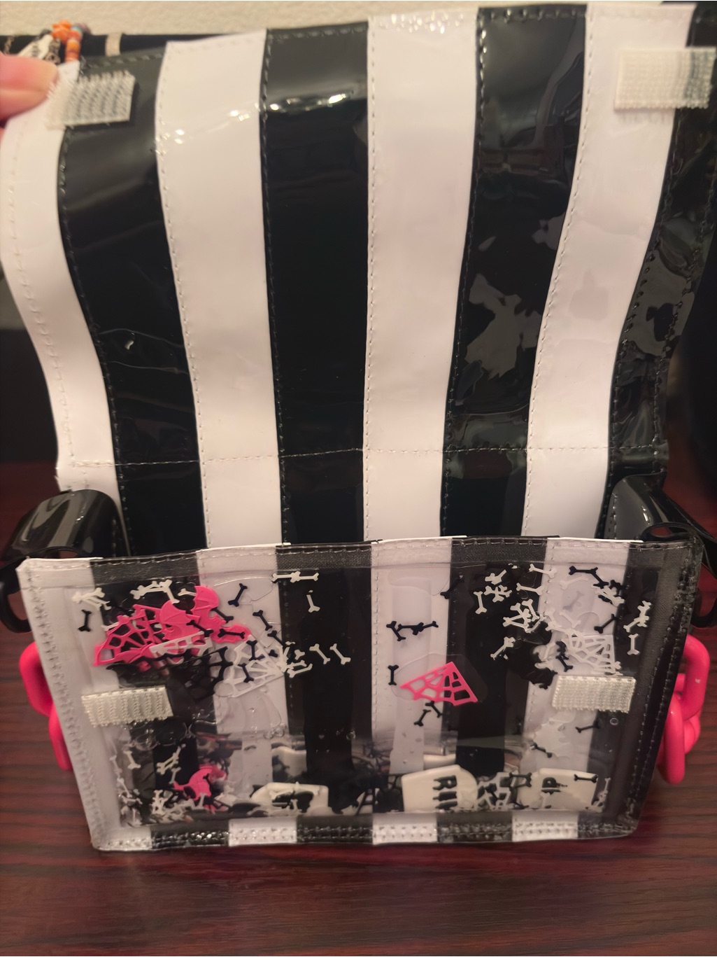Electric Bubblegum Stripe Mini Crossbody Purse — image 5 of 8